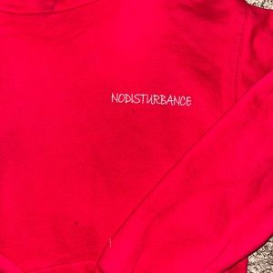 Red Nodisturbance hoodie Size Small
